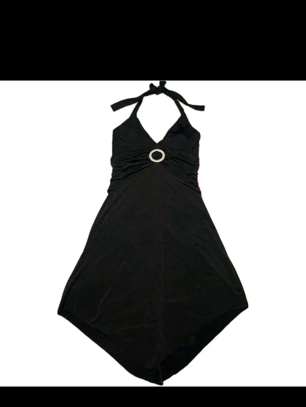 La Belle Dress Black Size L Evening Prom Party Midi Asymmetrical Halter Style
